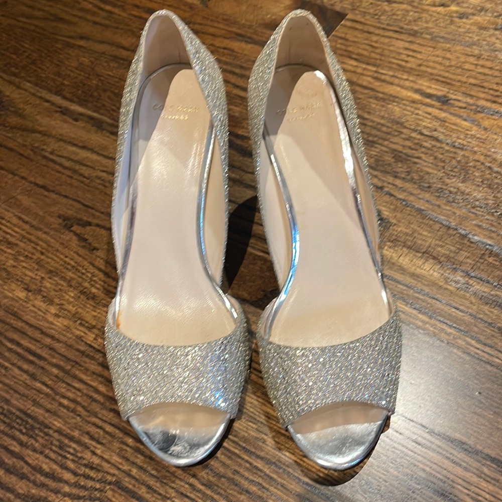 Cole Haan silver heels